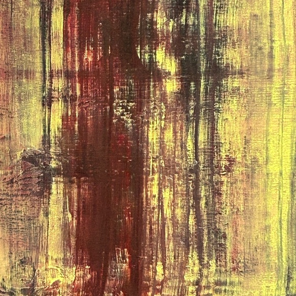 Original Abstract Painting On Reclaimed Wood 12” X 12 “ X 1” A Walk Through Time - Picture 9 of 14